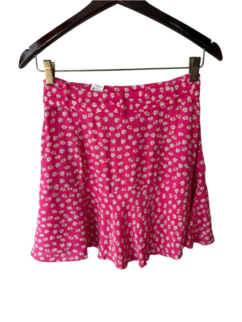 Zara Hot Pink Daisy Print Skort Size M Festival Cottagecore Coquette Feminine - Picture 3 of 13
